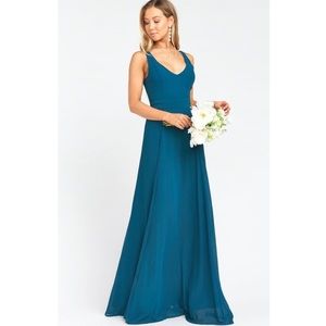 Show Me Your MuMu NWT Deep Jade Chiffon Jenn Maxi